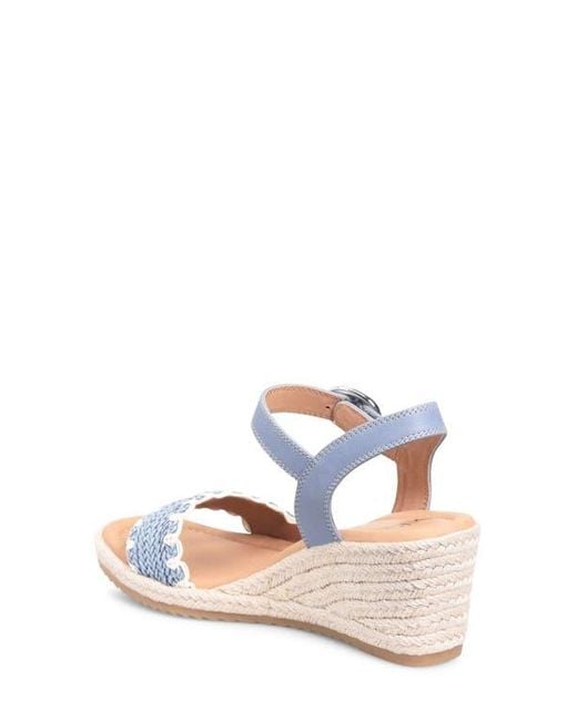 Söfft Blue Inez Wedge Sandal