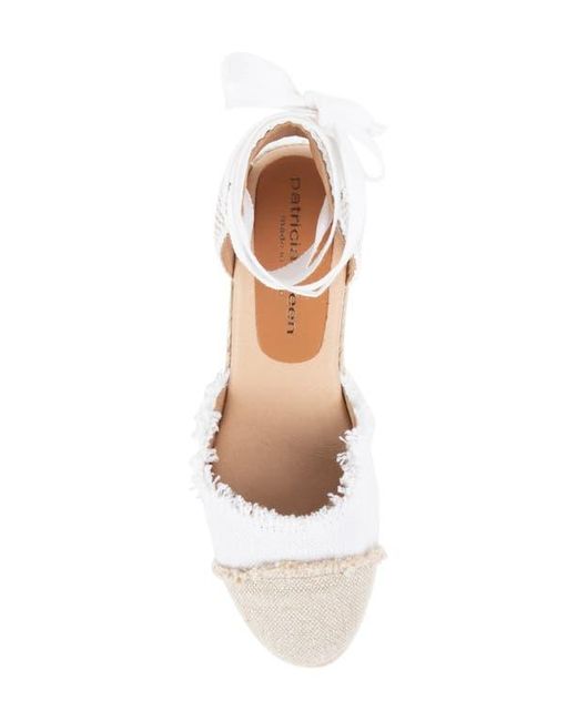 Patricia Green White Elle Cap Toe Ankle Tie Espadrille