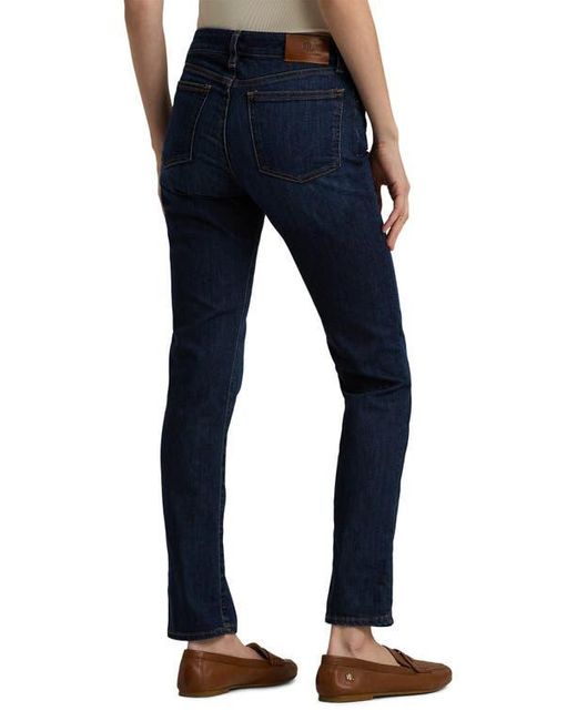 Ralph Lauren Blue Mid Rise Straight Leg Jeans