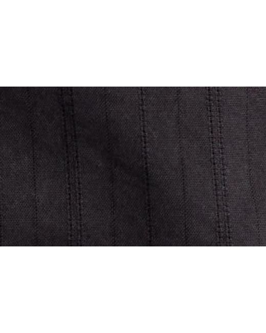 Lucky Brand Black Cap Sleeve Button Front Cotton Minidress