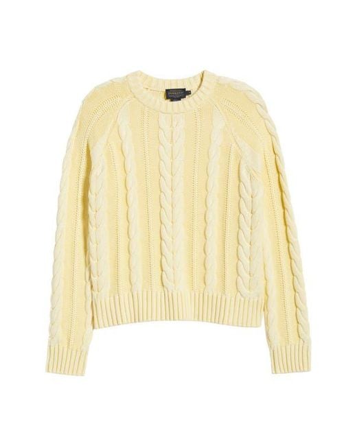 Pendleton Yellow Cable Stitch Cotton Sweater