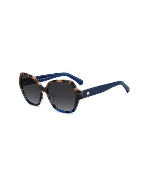 Kate Spade Black Layne 57Mm Geometric Square Sunglasses