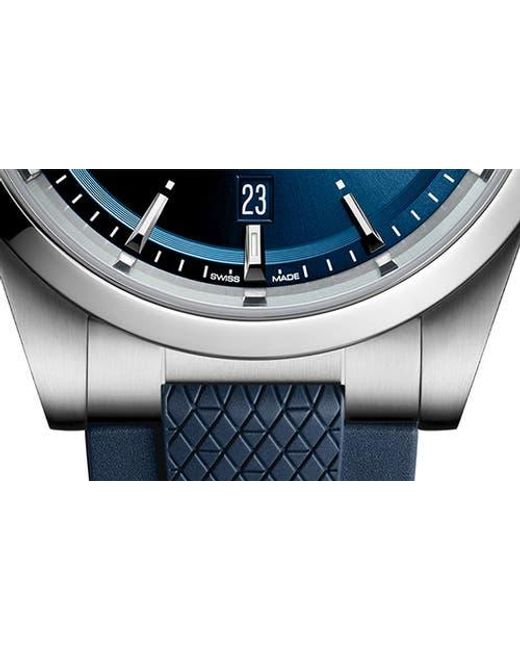 Longines Metallic Conquest Automatic Rubber Strap Watch, 41Mm for men