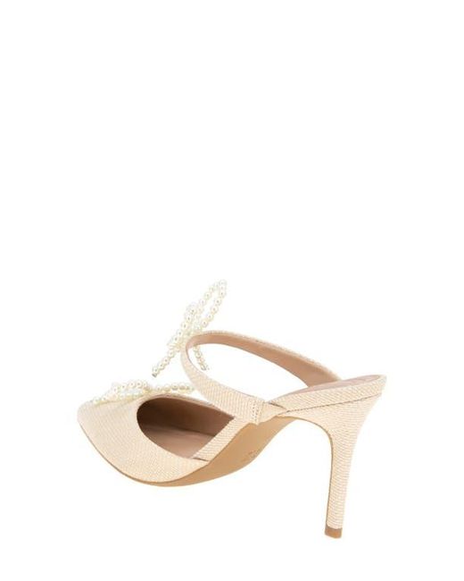 BCBGMAXAZRIA White Bardia Pointed Toe Mule