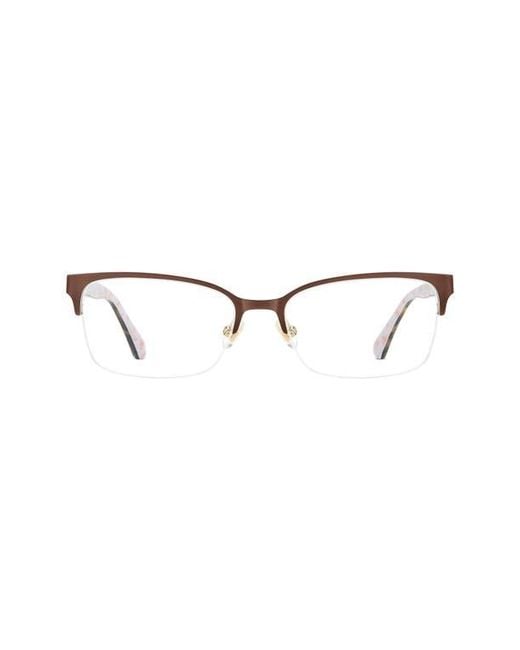 Kate Spade Brown Alexanne 51Mm Rectangular Optical Glasses