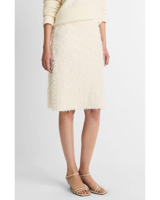 Vince Natural Feathery Fringe Skirt