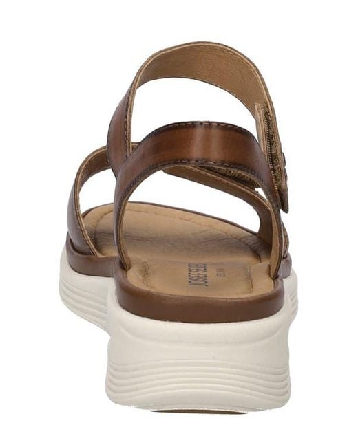 Josef Seibel Brown Severan Ankle Strap Platform Wedge Sandal