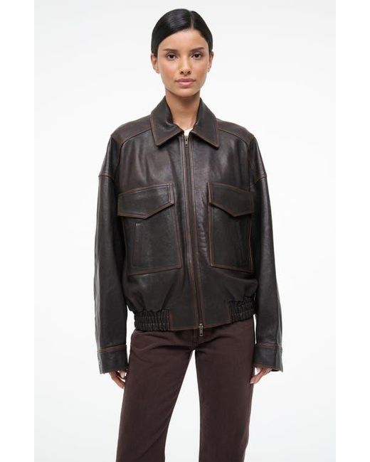 Staud Black Eugene Leather Jacket