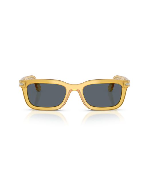 Persol Blue 53Mm Rectangular Sunglasses