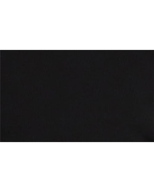 Area Black Crystal Cluster Draped Long Sleeve Jersey Minidress