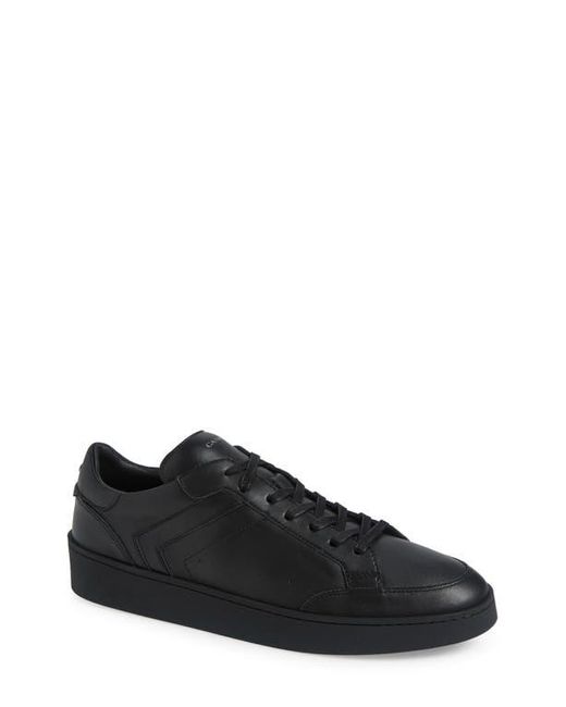 Canali Black Low Top Leather Sneaker for men