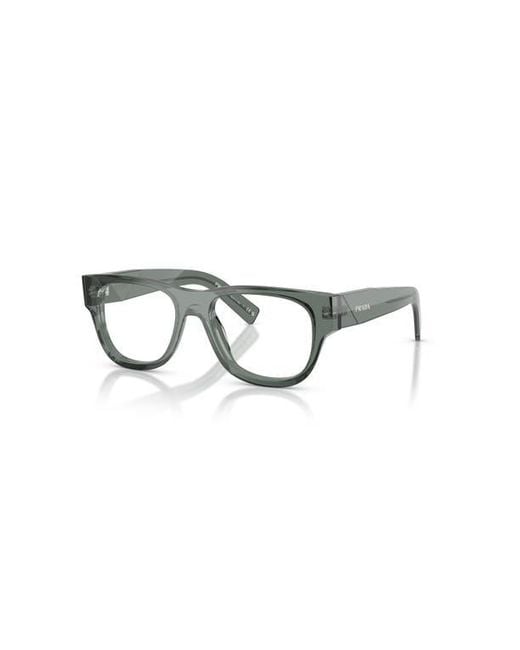 Prada Gray 51Mm Square Optical Glasses for men