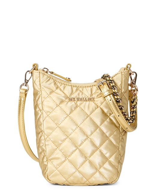 MZ Wallace Natural Crosby Go Quilted Nylon Crossbody Bag