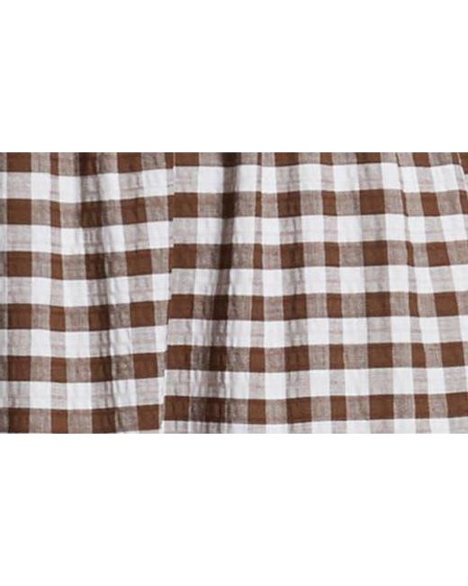 Sister Jane Brown Pollen Gingham Check Midi Dress
