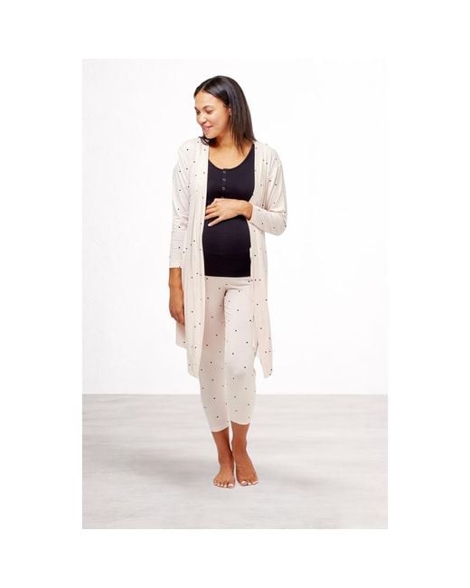 Nom Maternity Multicolor Second Skin Maternity & Nursing Wrap Robe