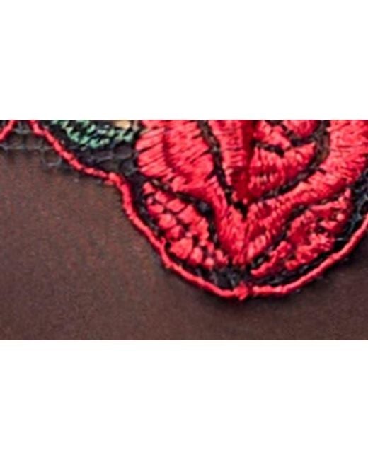 MAPALE Embroidered Underwire Chemise & G-String Set