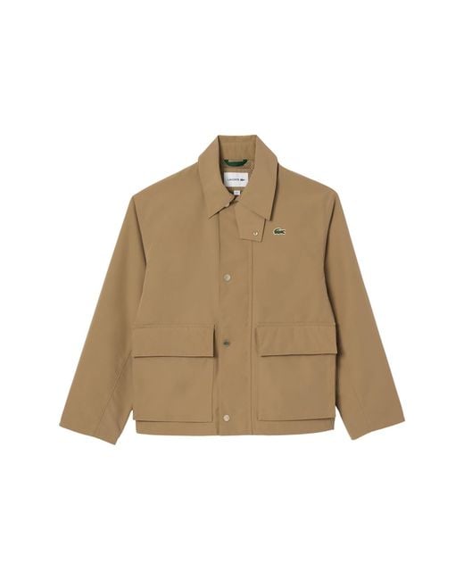 Lacoste Natural Water Resistant Utility Jacket for men