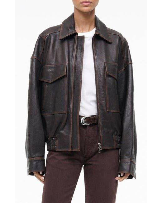 Staud Black Eugene Leather Jacket