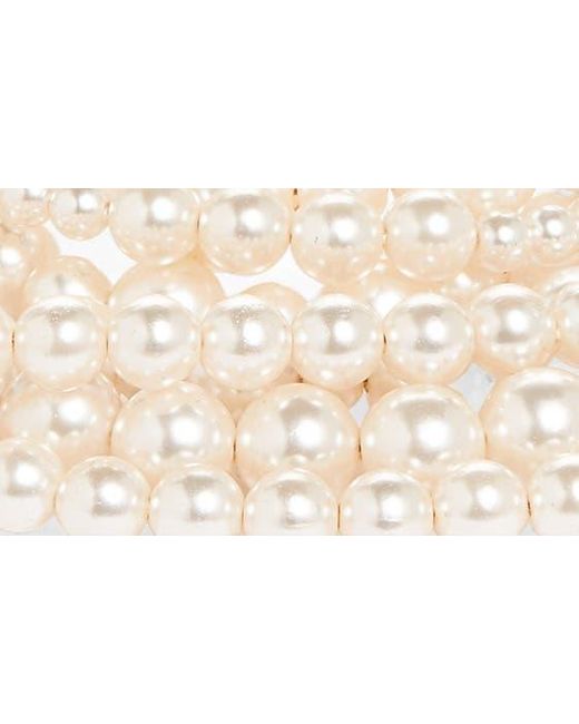 Moschino White Imitation Pearl Bracelet