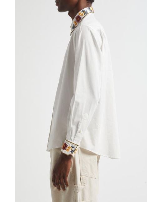 Bode White Candyfloss Cotton Button-Up Shirt for men
