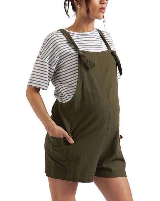 Ripe Maternity Green Terry Linen Playsuit