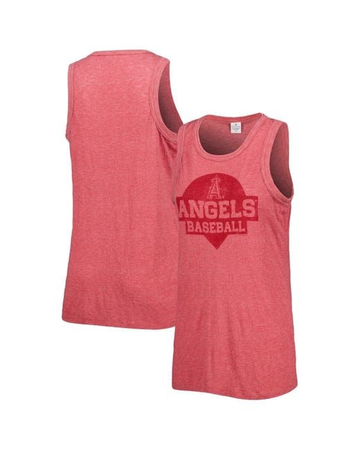 Soft As A Grape Red Los Angeles Angels Tri-blend Tank Top At Nordstrom