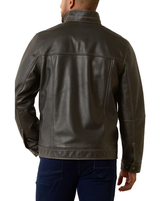 Tommy Bahama Rocker Island Leather Jacket in Black for Men | Lyst