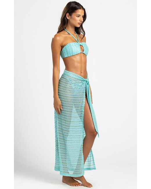 Beach Bunny Swimwear Blue Camden Wrap Skirt