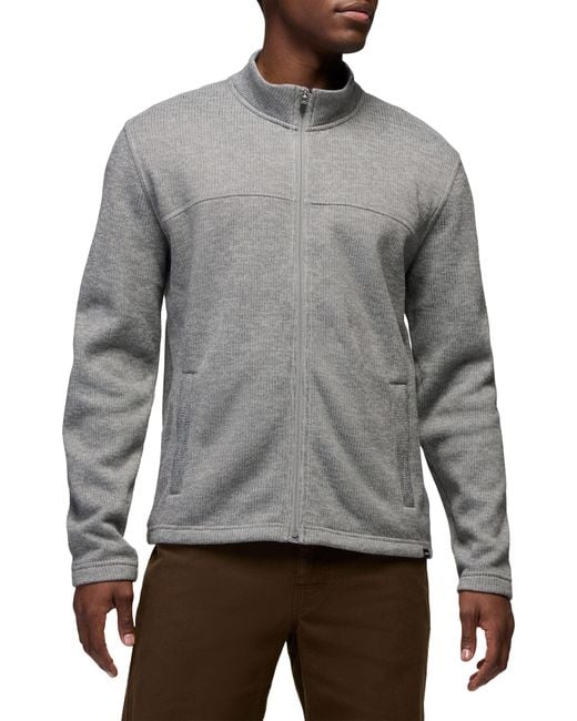Prana Gray Two Harbors Full Zip Jacket for men