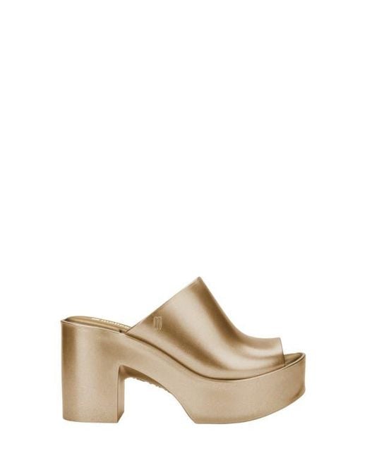 Melissa Metallic Hype Platform Slide Sandal