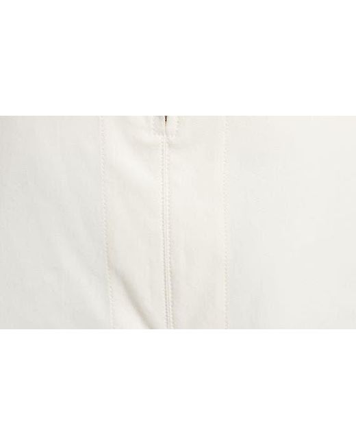 Bottega Veneta Natural Knot Detail Cotton Twill Faux Wrap Skirt