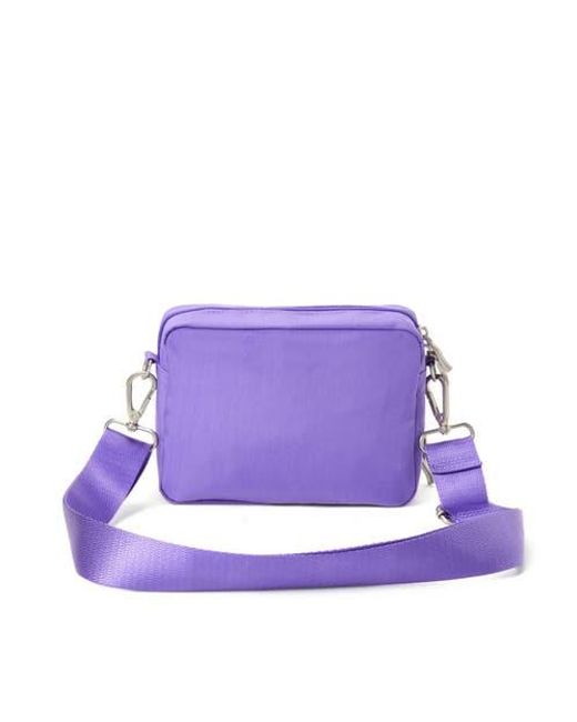 Baggallini Purple Coastal Flip Lock Camera Bag Crossbody