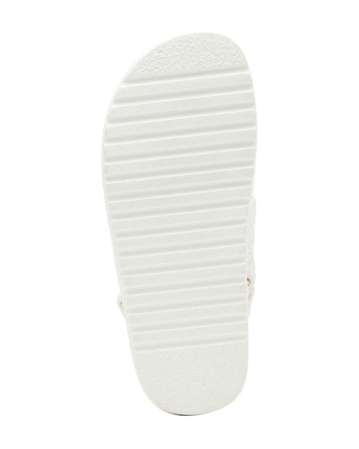 Steve Madden White Bigmona Raffia Slingback Platform Sandal