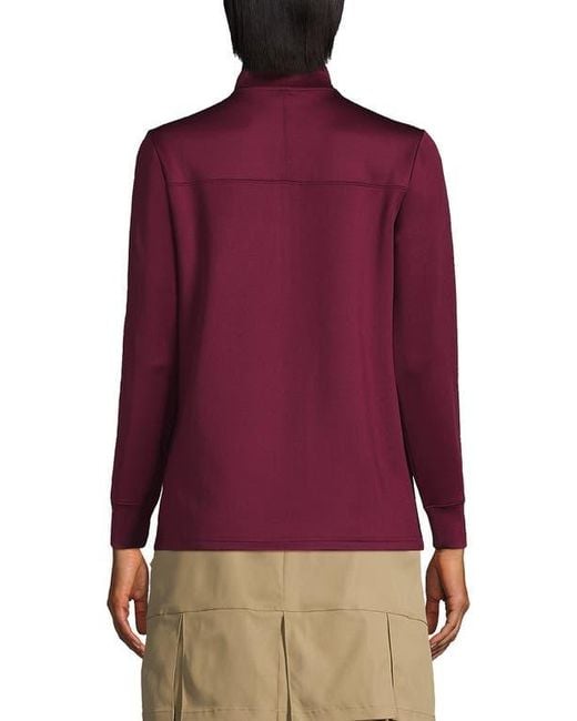 Lands' End Red Active Performance Full Zip Jacket