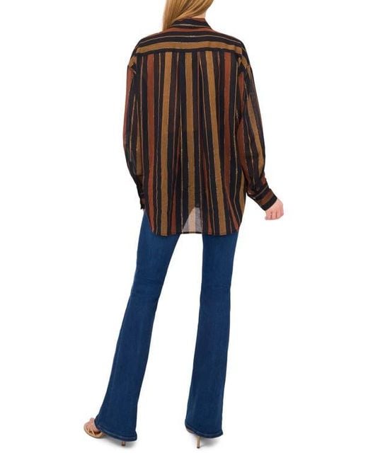 Ted Baker Blue Stripe Oversize Button-Up Shirt