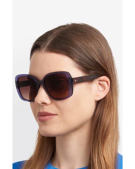 Kate Spade Brown Wenona 57Mm Square Sunglasses