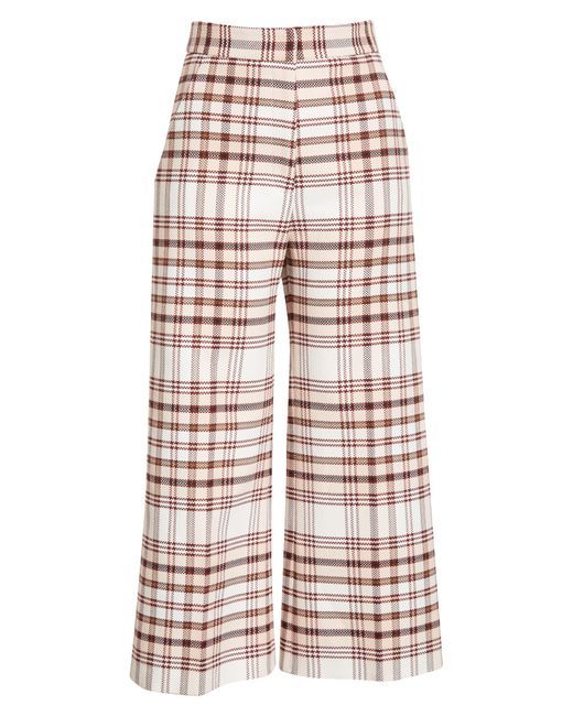 Smythe Multicolor Plaid High Waist Culottes In Blush Plaid At Nordstrom Rack