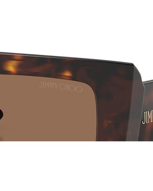 Jimmy Choo Brown 52Mm Rectangular Sunglasses for men