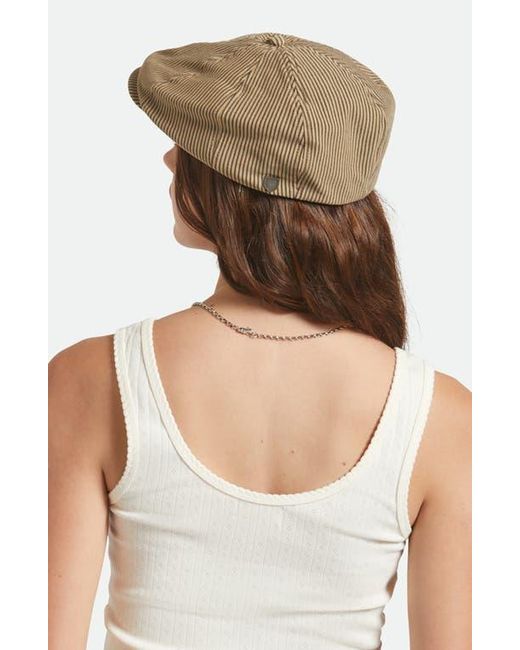 Brixton Natural Brood Stripe Driving Cap