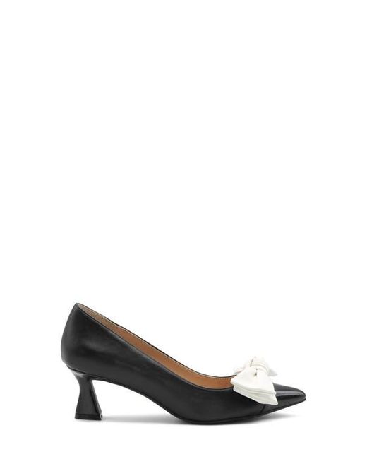 Charles David Black Adren Pointed Cap Toe Pump