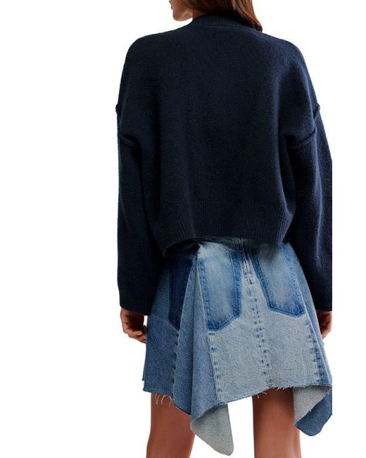 Free People Blue Cool Of The Night Cardigan