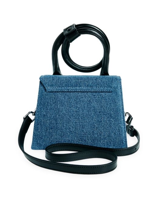 Jacquemus Blue Le Chiquito Noeud Denim & Leather Crossbody Bag