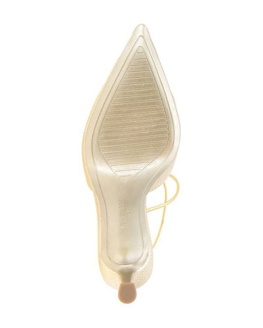 Kenneth Cole Metallic Umi Snakeskin Embossed Pointed Toe Pump