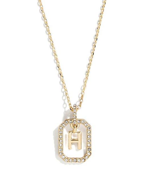 BaubleBar Metallic Alicia Intial Pendant Necklace