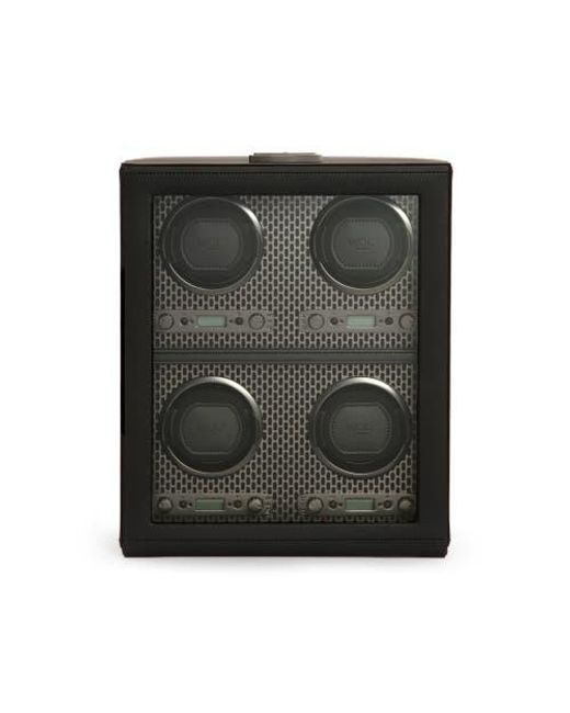 Wolf Black Axis 4 Piece Watch Winder for men