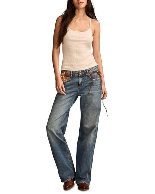 Lucky Brand Blue Baggy Wide Leg Jeans