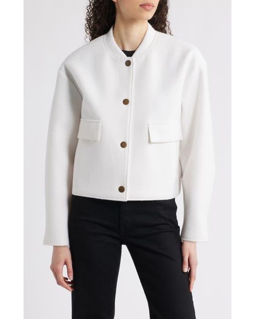 Bernardo White Felt Crop Jacket