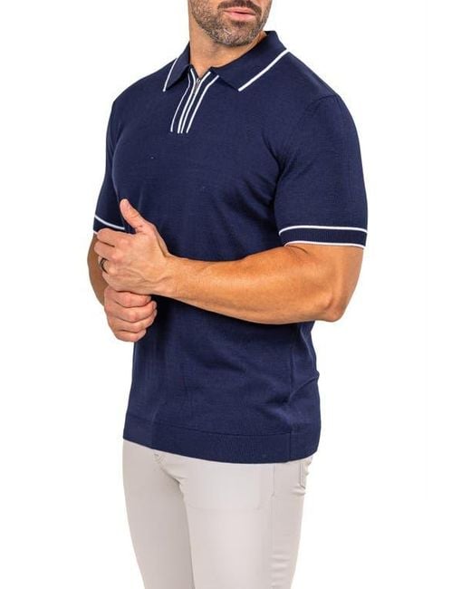Maceoo Blue Marthy Polo for men