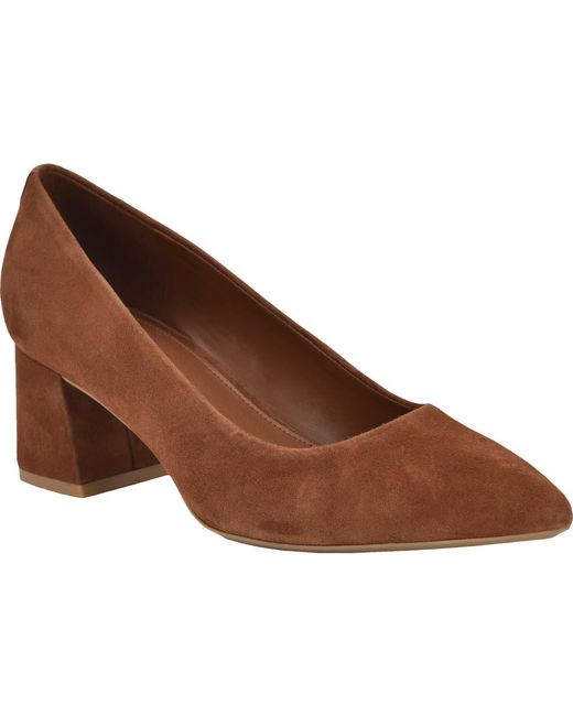 Calvin Klein Brown Lenott Pointed Toe Pump