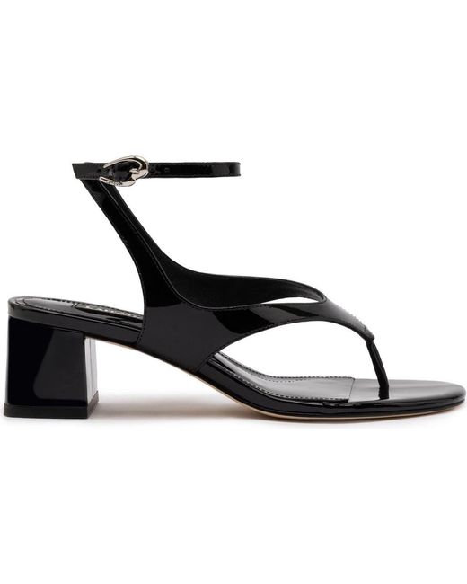 Larroude Black Gaia Block Sandal